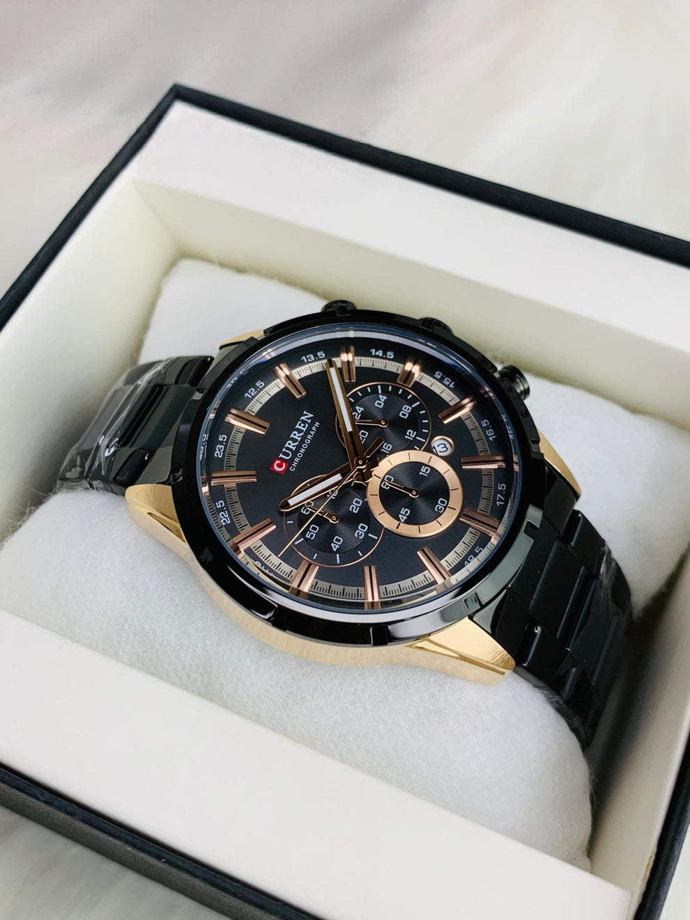 Curren 8355 -stainless steel chronogrph working