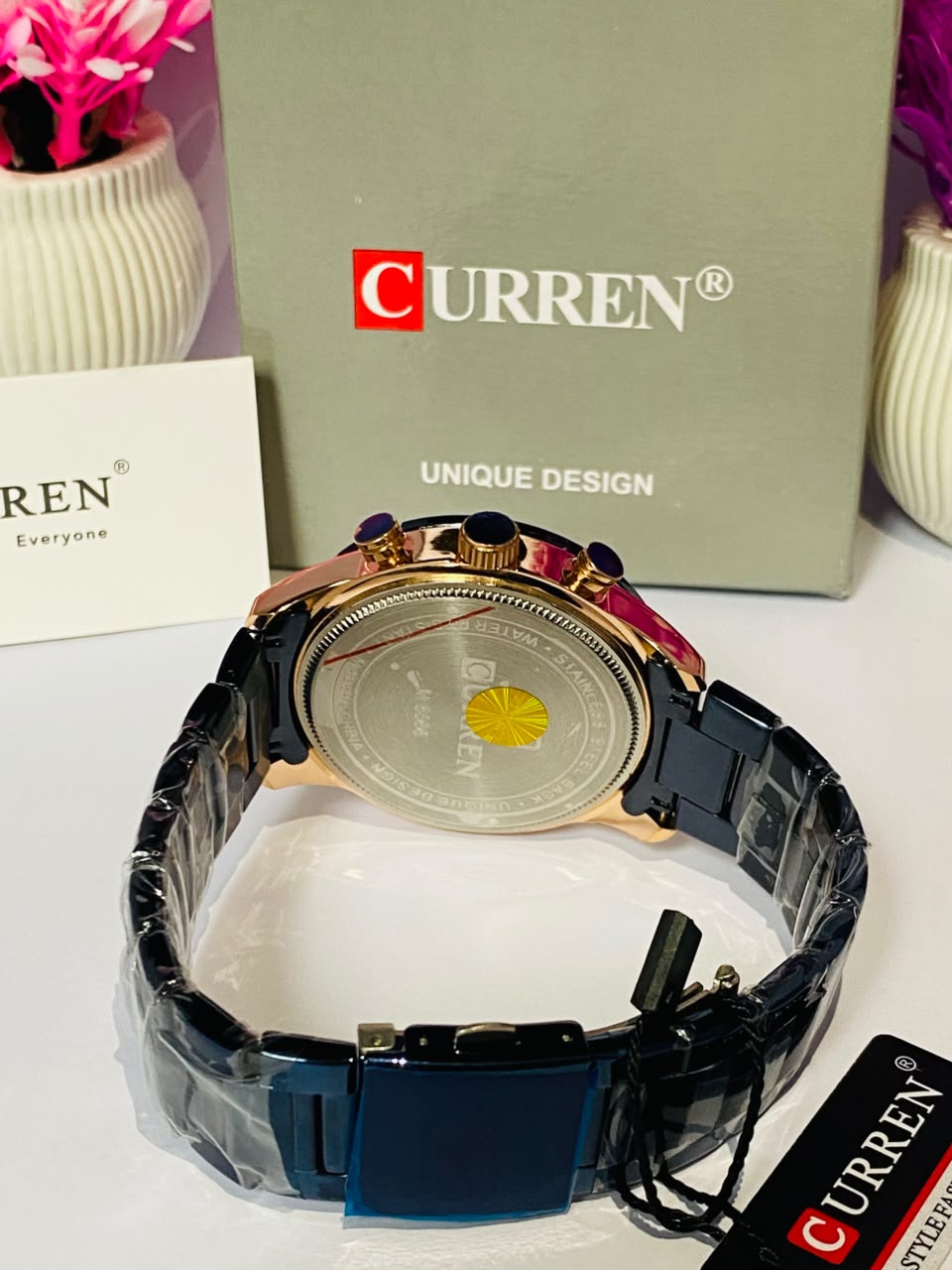 Curren 8355 -stainless steel chronogrph working