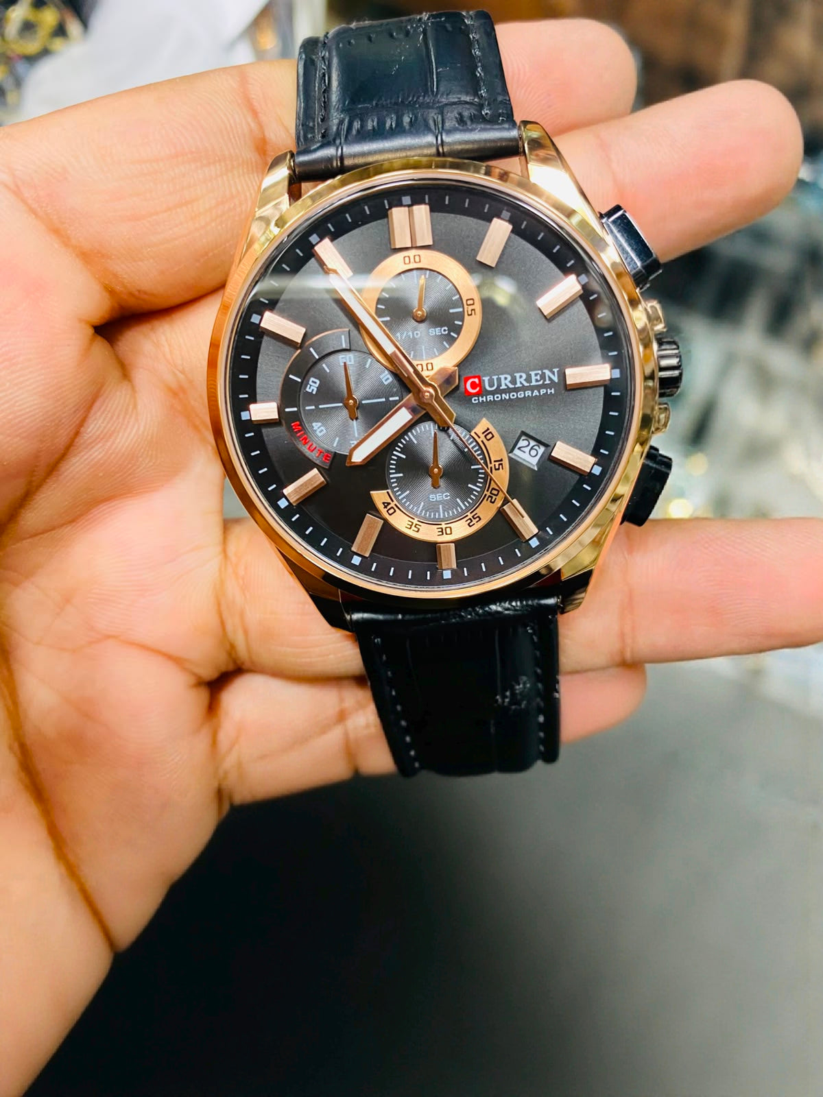 Curren choreograph design chain and leather strap