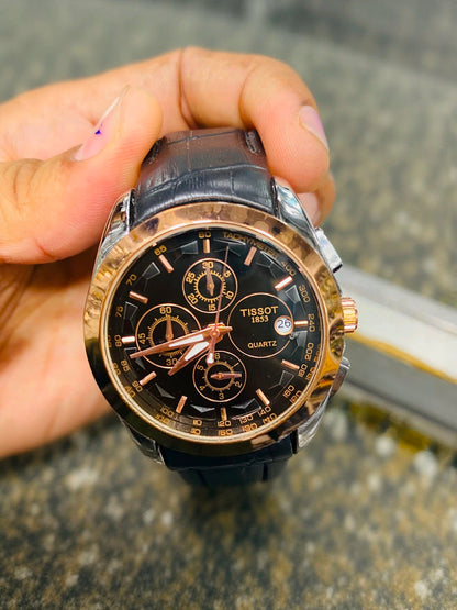 Tissot Lether strap chronograph watch
