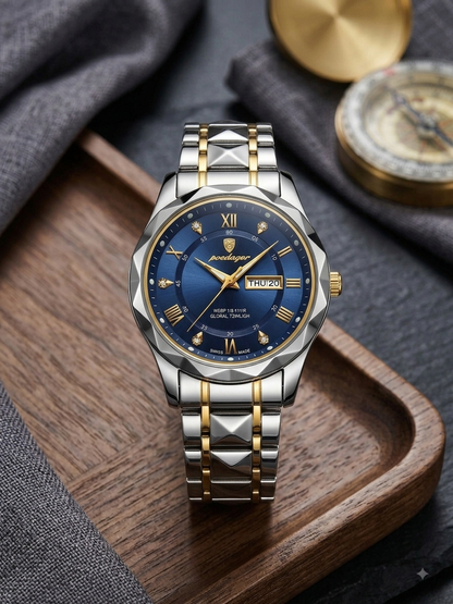 POEDAGAR Most Selling Day Date Watch For Men's