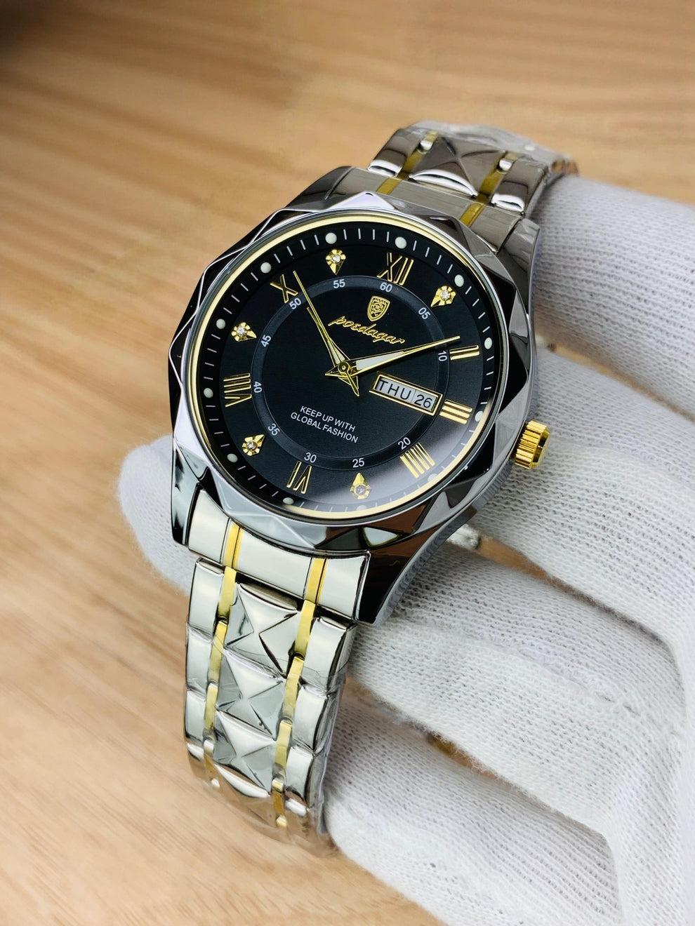 POEDAGAR Most Selling Day Date Watch For Men's