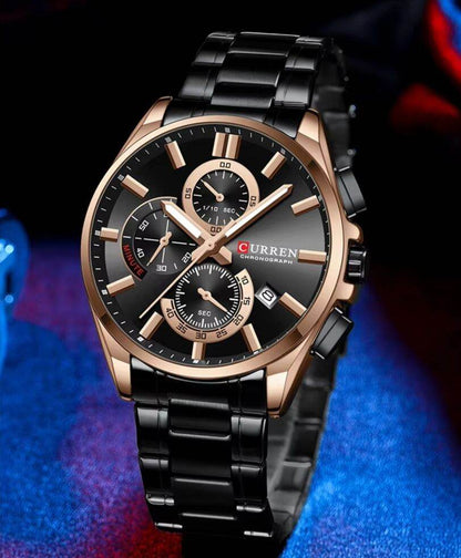 Curren choreograph design chain and leather strap