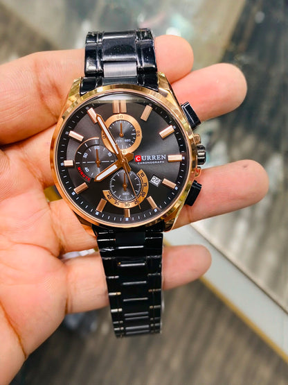 Curren choreograph design chain and leather strap