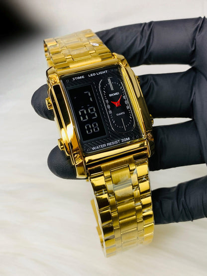 Skmei 1868 Dual time unique design watch