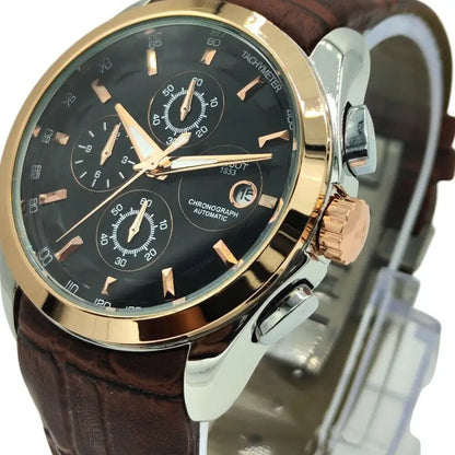 Tissot Lether strap chronograph watch