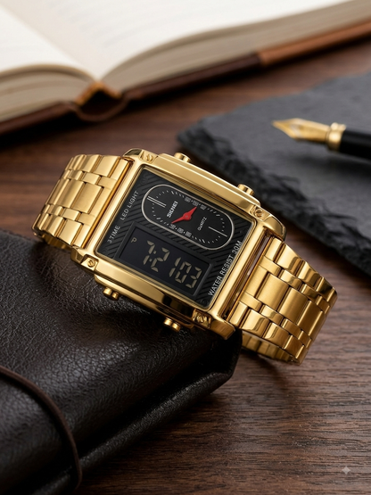 Skmei 1868 Dual time unique design watch