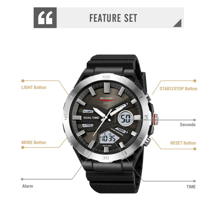 Skmei 2402 dual display sports watch