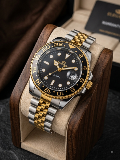 Elegance Royal date and time watch for Men's