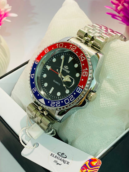 Elegance Royal date and time watch for Men's