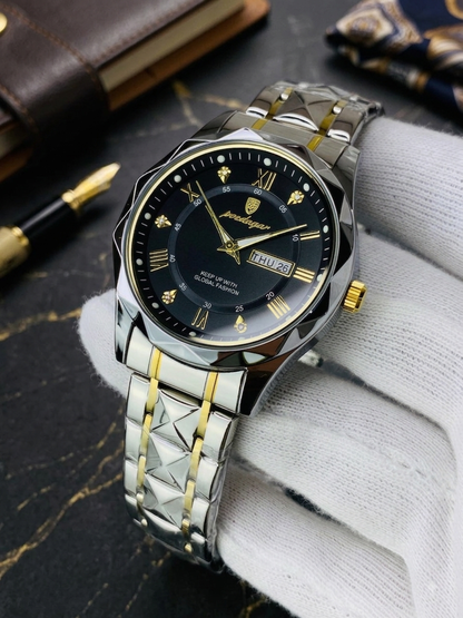 POEDAGAR Most Selling Day Date Watch For Men's