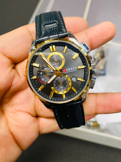 Curren choreograph design chain and leather strap