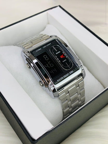 Skmei 1868 Dual time unique design watch