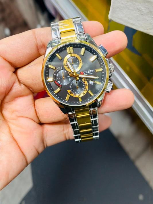 Curren choreograph design chain and leather strap