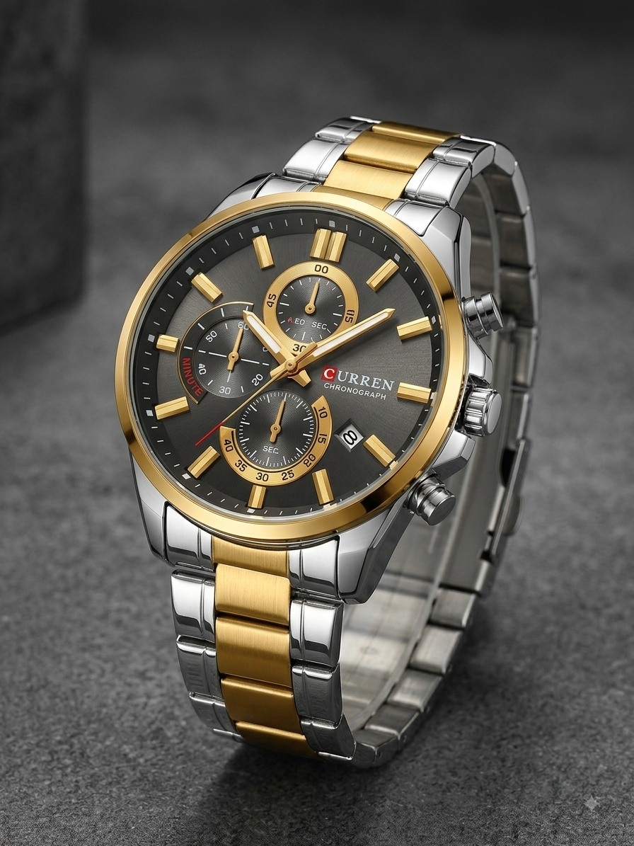 Curren choreograph design chain and leather strap