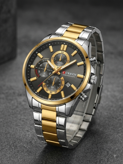 Curren choreograph design chain and leather strap