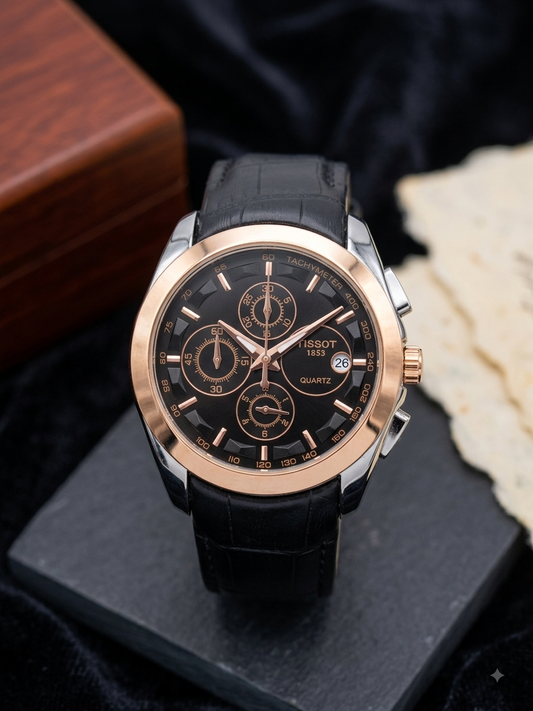 Tissot Lether strap chronograph watch